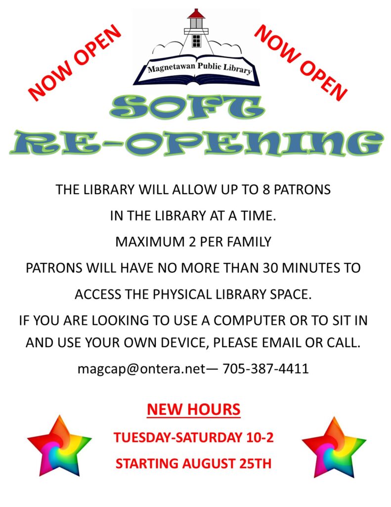 Message to patrons regarding new library hours