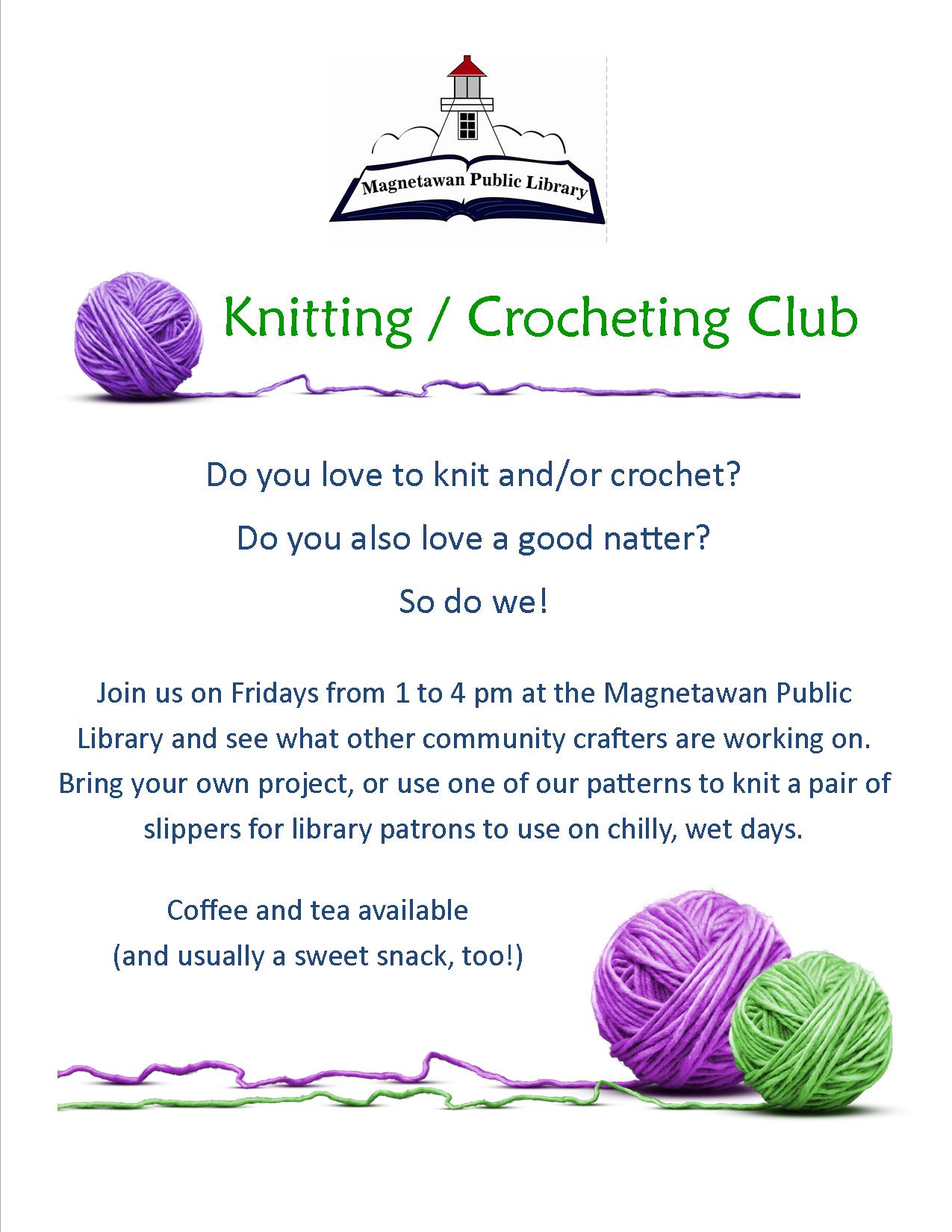 Poster: Knitting/Crocheting Club