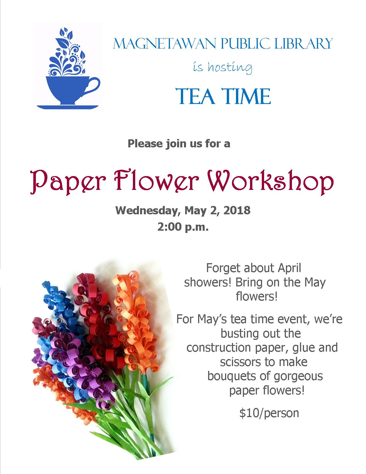 Poster for Paper Flower Workshop
